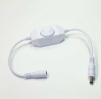 Диммер ( регулятор яркости ) ECOLA Механический, на проводе, 1канал    DC12V;  6A;  72W; Вход: Штек.5,5х2,5/ Выход: Гнездо: 5,5х2,5 