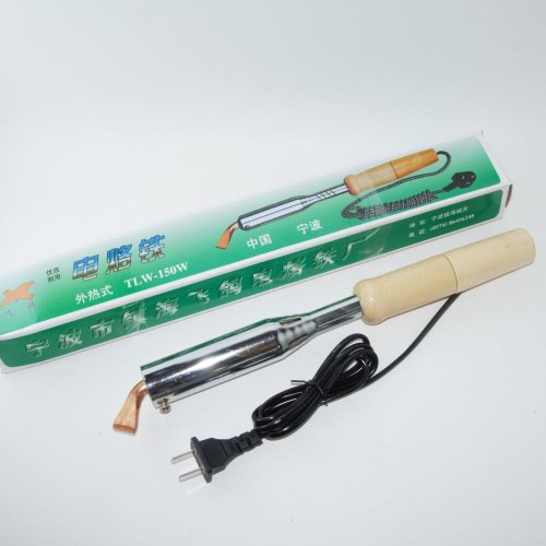 ПАЯЛЬНИК 150W 220V TLW-150  ВИЛКА: Китай + ПЕРЕХОДНИК  Нихромовый нагреват; медн.загнутое жало (в форме "клина"/"лопатки")  фото 3