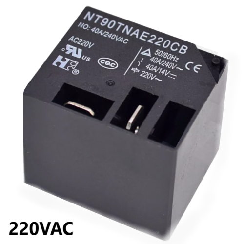 Реле э/м AC220V 40A 4+2pin, пайка (PCB), Контакты: 1гр. на замыкание (1А) (40A/14VDC; NO: 40A/240VAC) 50,2x32,5x27,5мм (FORWARD NT90TNAE220CB) Контакт фото 2