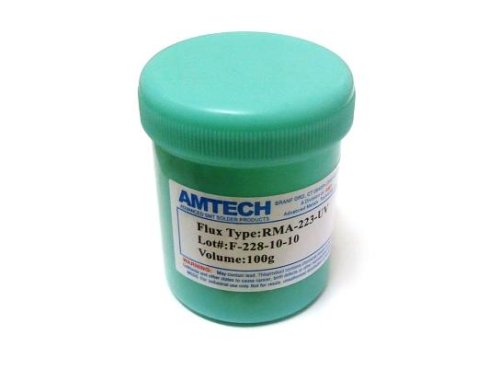 Флюс-гель Универсальный (безотмывоч, желтый) AMTECH RMA-223-UV 100гр (Банка)  Для пайки любых электронных компонентов; Не электропроводный; Умеренная 