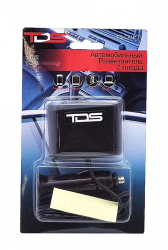 TDS TS-CAU17 Раздвоитель гнезда прикуривателя с проводом In-CAR Вх: DC12V; Вых: 2х12V 60W ; провод L= 0,6м; фото 2 TDS TS-CAU17 Раздвоитель гнезда прикуривателя с проводом In-CAR Вх: DC12V; Вых: 2х12V 60W ; провод L= 0,6м; фото 2