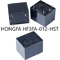 Реле э/м DC12V 10A 4pin, пайка (PCB), Контакты: 1гр. на замыкание (1А) (10A/12VDC; 10A/250VAC) 19x15,2x15,5мм (HONGFA HF3FA-012-HST(136)     )