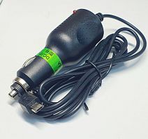 Зарядное устройство автомобильное, 5V, 1.5A, 7.5W, штекер: microUSB угловой (5pin), вх: 12-15V, вх. разъем: в прикуриватель