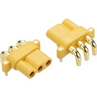 Разъем MR30PW-F20.G.Y; КОРПУС- штекерная часть, контакты -гнездо (FEMALE);AMASS 3PIN; НА ПЛАТУ, под пайку; горизонтально,номинальный ток 15A; 
