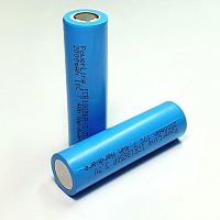 АККУМУЛЯТОР  18650  3,7V  2000mAh  10C(20A) Li-ION  (18х65мм) POWERLINE ICR18650P Hardware ВЫСОКОТОКОВЫЙ ( технология ), ( 2050-2100mAh, измерено на L