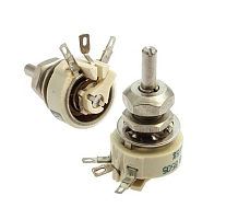 РЕЗИСТОР 1W Переменный ППБ-1В-1Вт 100 OM    5% 78000/2 (с гайкой) (вал М4мм х 16мм) (переменный проволочный бескаркасный до 1000Гц , до 300V , от -60 