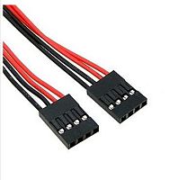 Разъем BLS-4 с контактом (Два гнезда с двух сторон с проводом) (BLS-4 * 2 AWG26 0.3m с конт.2.54мм)