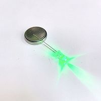 СВЕТОДИОД  5мм  ЗЕЛЕНЫЙ     3 cd  12-14v (встроенный резистор)      ( Цв.линзы: прозрачный; сверхъяркий )  Угол свечения: 30°