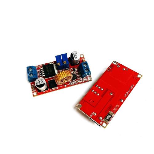 Понижающий DC-DC 4,0...38V >> 1,25...36V (регулир. тока и напряжения) ; max 5A (свыше 2A+ радиатор) ; вых: 20W на XL4015E1 (Цвет платы Красный фото 2 Понижающий DC-DC 4,0...38V >> 1,25...36V (регулир. тока и напряжения) ; max 5A (свыше 2A+ радиатор) ; вых: 20W на XL4015E1 (Цвет платы Красный фото 2