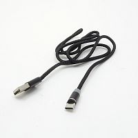 КАБЕЛЬ USB-AM / USB x Type-C (штекер)  магнитный 360° Тканевый 1.0М  Круглый; d=3.5мм  ЧЕРНЫЙ   