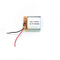 АККУМУЛЯТОР LP 702025-PCM (25х20х7,0мм) 3,7v 300mAh Li-Pol (с платой защиты- PCM), (элемент) провода под пайку