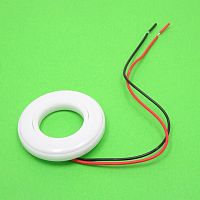 Светодиодный индикатор кольцевой d=22мм 5V-12V СИНИЙ LED, LH 22, 2 провода, L=140мм (внутренний d=22мм, внешний d=42мм)