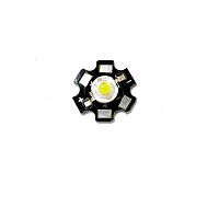 СВЕТОДИОД 1W БЕЛЫЙ (6000-6500K) <звезда> ,100-110Lm, 140^, 3.4V , 300mA, (1W 3.4v 100-110LM 6000-6500K)