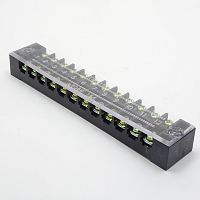 Блок зажимов-Клеммный терминал TB-1512  600V 15A  ТВ (2x12PIN) сталь анодированная (винт М3) 125х22х15
