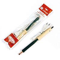 ПАЯЛЬНИК 80w 220v <Термолюкс> (ЭПСН-03-80/220) Ручка-дерево; откруч.медное жало- прямой "шлиц" (d=7,8мм, общая длина 85 мм, рабоч.дл.=30мм)