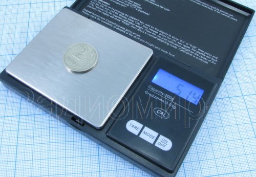 Весы цифровые 0 - 300гр х 0,01гр. CT-06; без подсветки; (бат R03/2 AAA в комплект не входят); Pocket Scale - 076610 фото 2