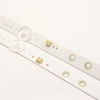 Светодиодная планка для подсветки ЖК панелей 32" (6+6линз) 4708-K320WD-A2113N01 (комплект 2 планки по 584 мм, 6 линз) 584х12мм, разъем питан. 3PIN гн.