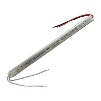 Блок питания для св/д техники, 12V, 3.0A, 36W, с проводами, мебельный (длинный), 280x18x18мм, IP33, вх: AC 110-240V, металл GENERAL GDLI-SS-36 510008