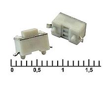 Микрокнопка прямоугольная тактовая, 2pin, 6x3x4мм, L=1,3мм, SMD (IT-1101NE-E)
