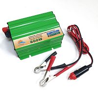 Инвертор автомобильный Uвх.= 12V; Uвых.= 220VAC; Мощность: 800W, корпус-металл; (Солнце)