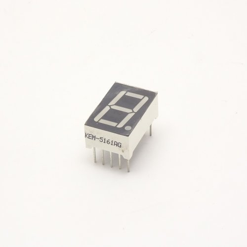 Индикатор цифровой KEM- 5161AG зеленый 7-сегм. 10pin (19х13х7мм) (общий Катод) 1-разрядный