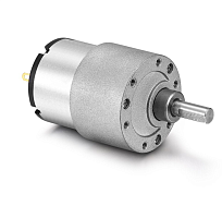 МОТОР с цилиндрическим редуктором DC=12V  I=120-350mA   JGB37-520 200 об/мин б/нагр / 148 об/мин с нагр (Удерживающий момент: 3 кг/см)  для проектов A