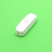 Выключатель для бра, 2pin, OFF-ON с фиксацией, 220V 2.0A, 46x16x20мм, корпус: белый (KCD1-340W)