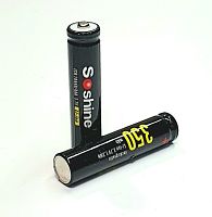 АККУМУЛЯТОР  10440 3,7V 350mAh Li-ION (литиевый) SOSHINE ICR10440 ( как батарейка R03 AAA ) 