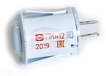 Кнопка подсветки 2PIN с фиксацией; БЕЛАЯ; ПКН12 (ПКН-12) Россия; 1-2конт-OFF-ON, 0,05A 250V; материал: пластик; (d=23мм, h=26мм)