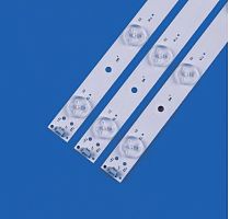 Светодиодная планка для подсветки ЖК панелей 32" 3V (комплект 3 планки по 635 мм 10 линз) разъём 3PIN LED315D10-07(B) LED315D10-ZC14-07(B)