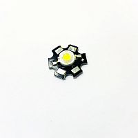 СВЕТОДИОД    3W   БЕЛЫЙ     180Lm,   140*,  600mA, 3.3V    (6000K)<STAR type>   LUXEON,  LXHL-W3S  (№1016б) LXHL-W3S         ( дел*11313,№1016б)