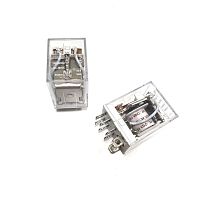Реле э/м DC24V 10A 8pin, в панель/под клеммы, Контакты: 2 перекл.группы (2С) (28VDC/10A; 250VAC/10A) 26x20x34мм (HE LI SHUN HLS-13F-2-DC24V/13F-2(SCL)