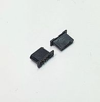 Разъем - штекер microUSB-B (5pin) на плату; ver.2.0 Вертикальн.исполнение  (5 контактов) ; корпус- пластик (Черный) 