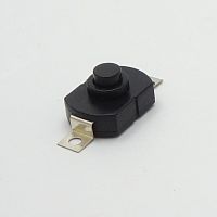 Кнопка прямоугольная для фонарика, 2pin, ON-OFF с невидимой фиксацией, 30V 1.0A, под пайку, 17x12мм, нормально замкнут, корпус: черный (YT-1712-KD)