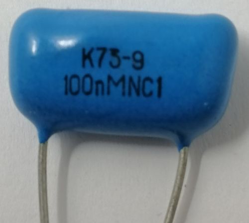 Конденсатор полистирольный пленочный 0.1 mkF 100V (марк. 100nMNC1/М10С/10nJ MAN) К73-9(CL11) P12 Конденсатор полистирольный пленочный 0.1 mkF 100V (марк. 100nMNC1/М10С/10nJ MAN) К73-9(CL11) P12