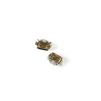 Разъем - гнездо microUSB-B (5pin) на плату; ver.2.0   Горизонт.исполн; врезн.монтаж (5 контактов- SMD/ 4 уст.лепестка: SMD 2+2) (дл=5.9мм/шир=7.2мм/9.
