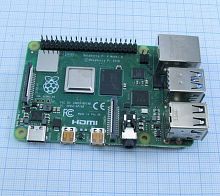 МИКРОКОМПЬЮТЕР  Raspberry Pi 4 RPi4B (Model B) ОЗУ:2 Гбайт LPDDR4-2400 (совм.с ARDUINO) Питание: 5.1 V, 3А, подключаемое через USB Type-C коннектор ил