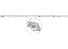 Светодиодная планка для подсветки ЖК панелей 24" (3V) (6линз) CC02236D427V08 (427 мм, 6 линз)
