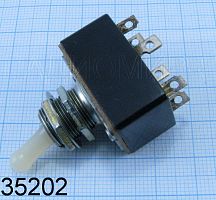 Тумблер, 6pin, ON-ON, AC 220/250V 6.0A, 30x23,5x20мм (Т3, Т-3, РТ-3)