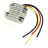 Понижающий DC-DC 9...36V >>5V; до 10A; модель: HN50-1224-5; 4 провода; Корпус: металл; герметичный, IP68; габариты: 66 х 58 х 23мм