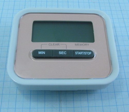 Кухонный таймер - секундомер со звуковым сигналом "115" Предел измерения:99,59мин; крепление:магнит,подставка + прищепка; корпус- пластик; пит:AAA(1,5