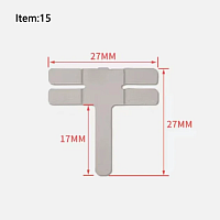 Перемычка для соединения аккумуляторов (сварка), пластина прямая 27х27х17мм *T* №15  (никелированная сталь, подходит для аккумуляторов CS/18650       