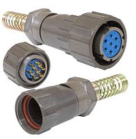 РАЗЪЕМ FQ18-7PIN TK-8, Кабельная розетка, 7 контактов, пружиный хвостовик под кабель 8мм