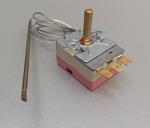 Терморегулятор капиллярный для электродуховок и электроплит 3pin 50-320C WSRB50T320S с ручкой, L капилляра=100cm, h вала =19,5мм полукруг, (Капиллярны