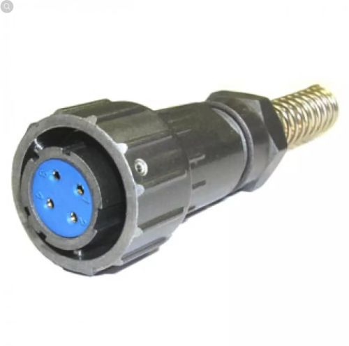 Разъем розетка (гнездо) FQ18-4PIN TK-8 (FQ18-4TK) 4pin на кабель пружиный хвостовик под кабель 8мм