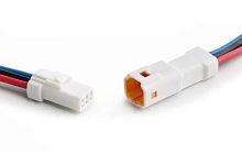 Разъем герметичный 3-х контактный (3 PIN) (IP67) КОМПЛЕКТ (штыревая+гнездовая часть) ЦЕНА ЗА КОМПЛЕКТ