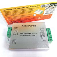 УСИЛИТЕЛЬ RGB Uпит=DC12-24V / I=6A х 3 канала (18A) / 216W/432W ECOLA  AMP216ESB ( 108x65x23мм )  
