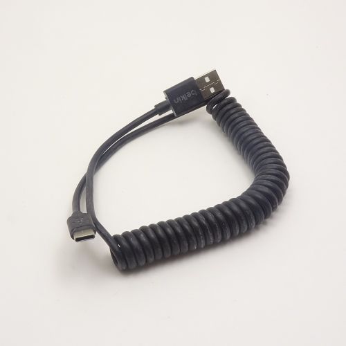 КАБЕЛЬ USB-AM / USB x Type-C (штекер) 1.8М BELKIN; Витой; d=3мм; цв: Черный/Белый (Шнур TIPE-C 1,8м BELKIN витой)