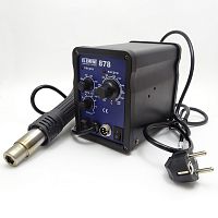 ПАЯЛЬНАЯ СТАНЦИЯ  ELEMENT-878 (паяльник + фен турбинный + 3насадки)+набор для пайки    Монтаж/Демонтаж SMDкомп/цифр.ПИД- контр.t. Пит=220V; P=700W  Т