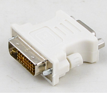 ПЕРЕХОДНИК DVI-I(m) ШТЕКЕР  НА VGA ГНЕЗДО  DVI 24+1M на HDB15F; (DVI x VGA)  Для компьютера,монитора,проектора, ЖК, плазмы TV
